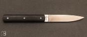 Set of 6 9.47 table knives with black handle by Perceval REF HB_94706.N