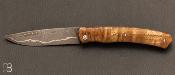 Couteau "1820 Berthier" par Anthony Brochier - Damas feuillet et robinier