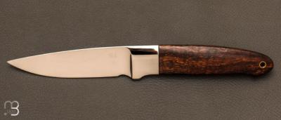 Couteau " Gentleman integral " fixe en bois de fer d'Arizona de Attila Kertsz - AFK Knives