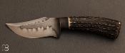 Couteau " Hunter " Semi intégral custom fixe de Samuel Lurquin - Cerf Sambar