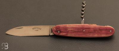 Couteau de poche modle "Navette" 2 pices par Berthier - Chne de barrique et lame en acier inoxydable