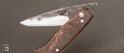 Couteau " Piémontais " XC75 et noyer 300 ans fait main par Frédéric Marchand