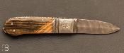 Couteau custom damas de poche par Barry Davis