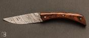 Couteau de poche Ardèchois de collection Bois de Fer et damas