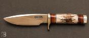 Couteau droit Randall N25 Trapper - Bois de cerf