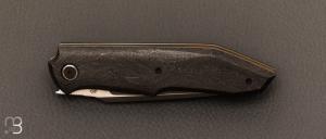 Couteau  "  custom " liner lock Fatcarbon® et D2 de Berthelemy Gabriel - La Forge Agab