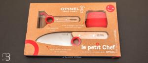 Coffret minceur / plucheur / protge-doigt Opinel "Le Petit Chef" rouge