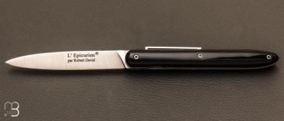 Couteau de poche l'picurien avec agrafe Liner 12cm acrylique noire