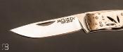 Couteau pliant MC-152 Bamboo Money Clip stamina rouge VG-10 par MCUSTA