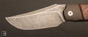 Couteau de poche Bolsterlock fibre de carbone et Elmax par Guy Poggetti