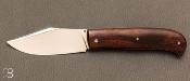 Couteau custom "Simbad" slipjoint bois de fer et RWL-34 par Raphal Durand