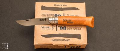 Bote de 12 couteaux Opinel N8 carbone htre