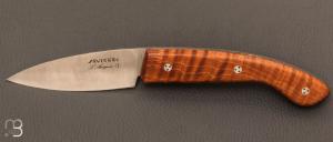   Couteau  "  Arigeois " par la Coutellerie Savignac -  Erable ond et lame 14C28N