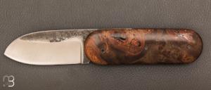Couteau " BIG DOG " Orme stabilisé et lame en XC100 de Julien Maria