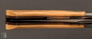 Couteau "  Fenix " custom pliant par Milan Mozolic - Ivoire de  mammouth et damas