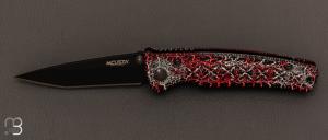  Couteau pliant MC-004-015 Fusion VG-10 San-Ma noir / rouge par MCUSTA - Limited Edition 2023
