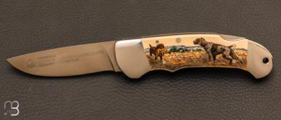 Couteau de poche Puma Scrimshaw "Epagneul Breton"