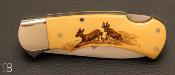 Couteau de poche "Custom Wildlife" Puma Scrimshaw "Chevreuil"