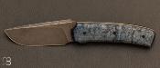Couteau custom "Skagway" rable et acier Elmax par Guy Poggetti