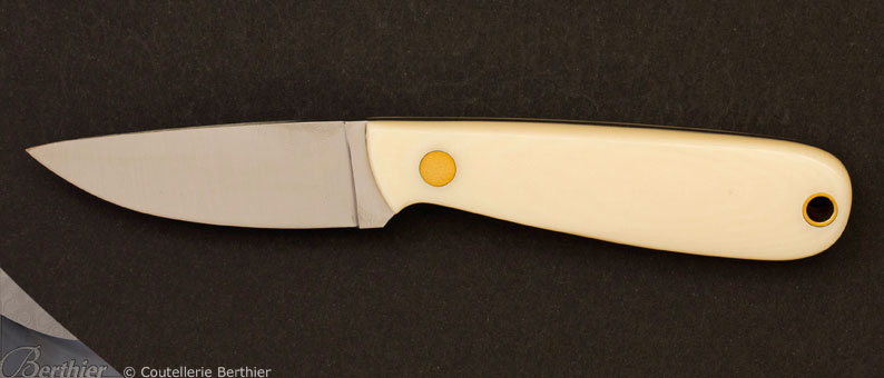 Couteau de cou Enzo Necker micarta blanc 9802