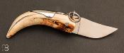 Couteau Cornillon 14 cm Phacochère brut par J. Mongin