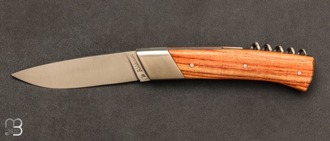 Couteau Rhdanien bois de rose avec mitre et tire-bouchon