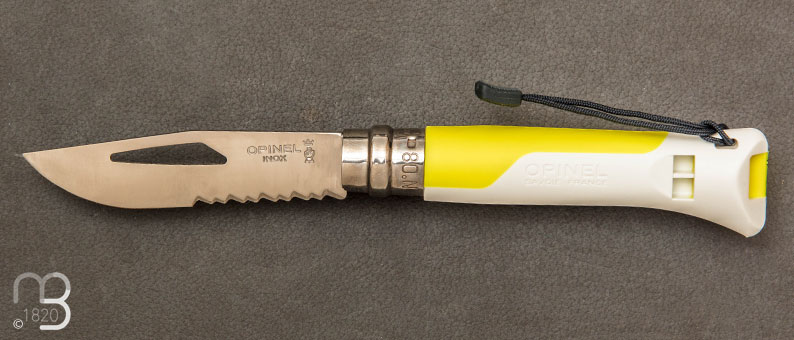 Couteau Opinel N8 Outdoor Fluo Jaune