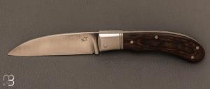 Couteau custom pliant  cran carr - Paperstone - Pierre Henri Monnet