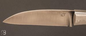 Couteau custom pliant à cran carré - Paperstone - Pierre Henri Monnet