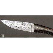 Couteau de poche Ardèchois de collection palmier et damas