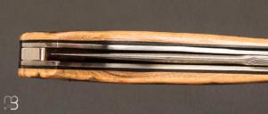 Couteau " Custom Mammouth " 1515 Edition Limitée N°4 Mammouth et damas par Manu LAPLACE