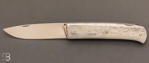 Couteau  "  Drop  "  custom lock-back par Raphal Durand - Os et D2