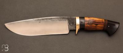 Couteau de camp lame forge 100C6 par Mickal Moing
