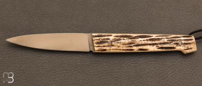Couteau de poche "Piccolo" os cerf par Adrien Giovaninetti