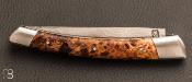 Couteau de poche Le Thiers 12cm Bois stabilisé et lame damas par Le Fidèle