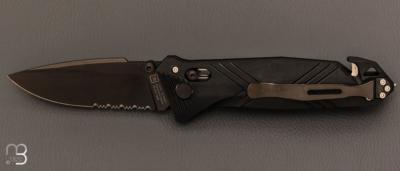 Couteau pliant C.A.C. Serration Arme Franaise - PA6 FV Noir