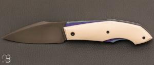 Couteau  " Cran Forc " custom par Samuel Jugieau - Elforyn et RWL-34