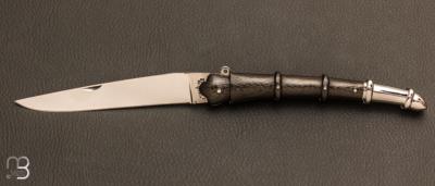 Couteau Laguiole 14 cm manche fibre de carbone par Stphane Rambaud
