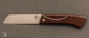 Couteau de poche custom " Spia Classique" en micarta chiffon par Torpen Knives - Jrme Hovaere