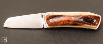 Couteau de poche Pimontais Ivoire de phacochre de Richard Ciachera