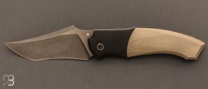 Custom liner lock G10 and D2 knife by Berthelemy Gabriel - La Forge Agab