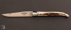 Couteau " Laguiole Berthier " bois de cerf 13 cm - Acier inoxydable 12c27