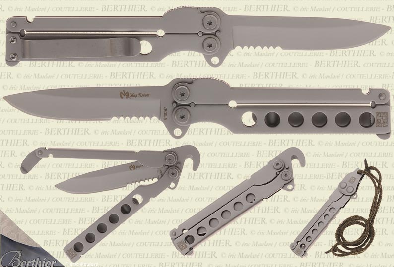 Couteau pliant de cou DS3 Design Descy pour Max knives