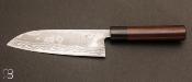 Couteau Japonais Kanetsune Blue Paper Steel N2 damas  - Santoku 165mm