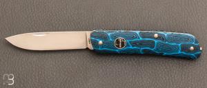    Couteau Bker Plus Tech Tool Blue " Damast G10 " - 01BO557