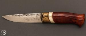    Couteau  "  custom  "  fixe par Roman Stoklasa - W2 et bruyre