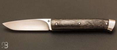 Couteau custom  pompe arrire de Nicolas Couderc - Fibre de carbone et RWL34