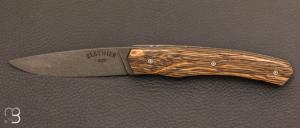Couteau " 1820 " - 200 ans Maison Berthier - manche en vieux chne stabilis