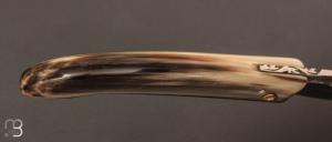 Couteau Ariégeois Corne Blonde et lame XC75 par la coutellerie Savignac