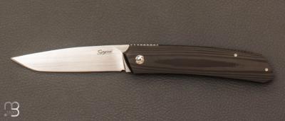 Couteau " Intermezzo " custom de Stphane Sagric - Fibre de carbone et lame en RWL34